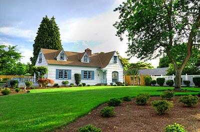 a large lawn in front of a house